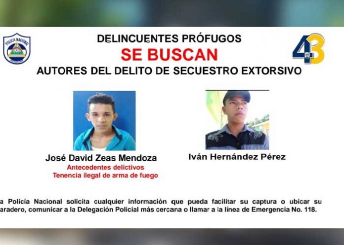 Policía busca a los autores de secuestro extorsivo en el norte de Nicaragua