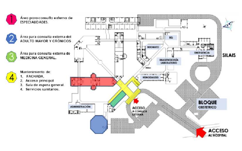 Avanza con éxito la remodelación del Hospital España en Chinandega