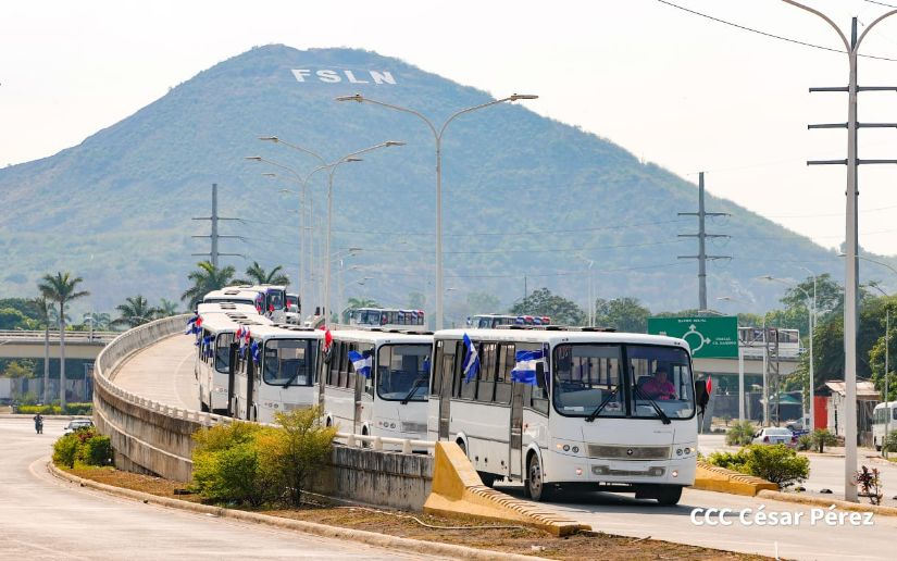 Llegan a Nicaragua 150 unidades de buses procedente de la Federación de Rusia