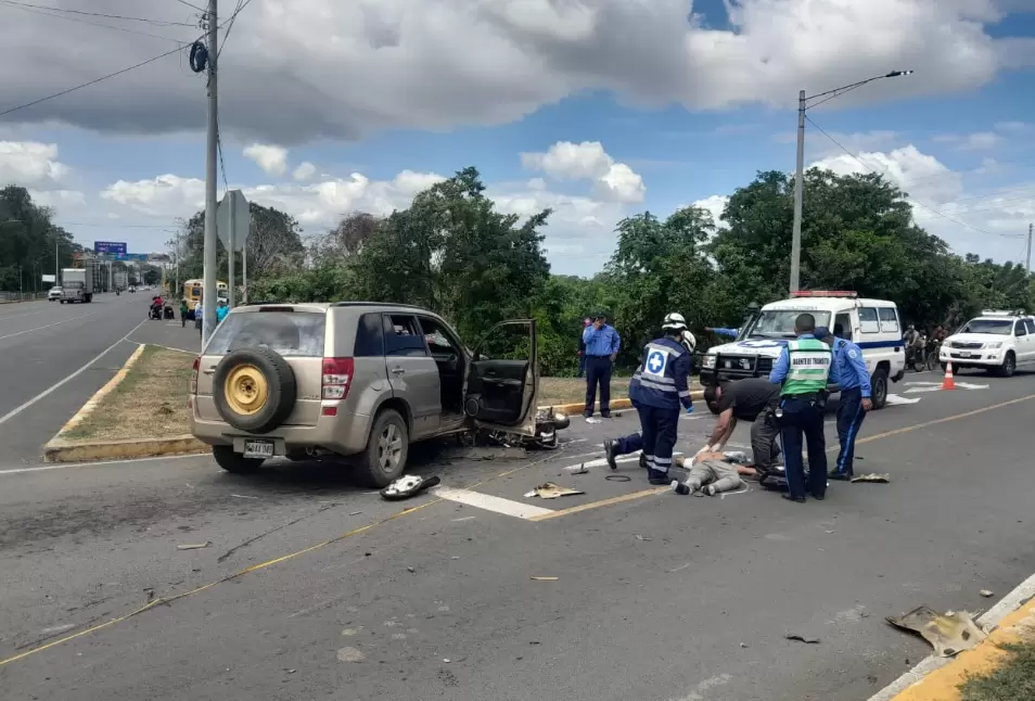 Motociclista muere tras choque con camioneta en Coyotepe, Masaya