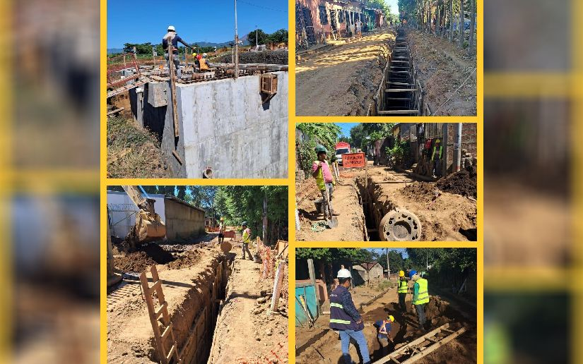 Proyecto del sistema de saneamiento en Telica presenta avance del 33%