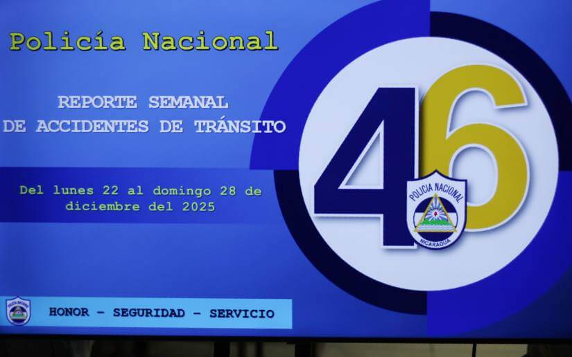 Policía Nacional reporta 1.100 colisiones de tránsito del 22 al 28 de diciembre del 2025