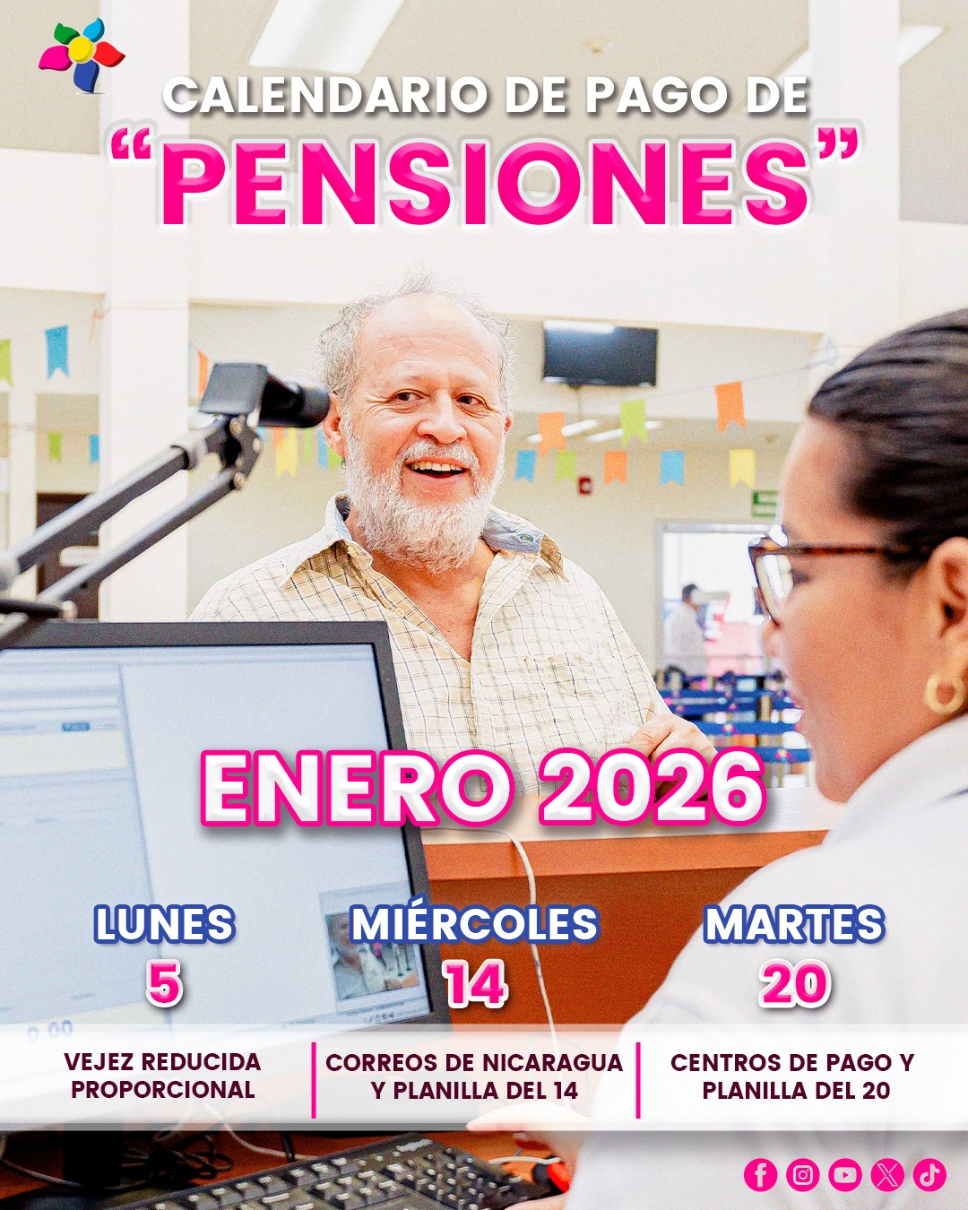 📅 Calendario de Pago de Pensiones – Enero 2026