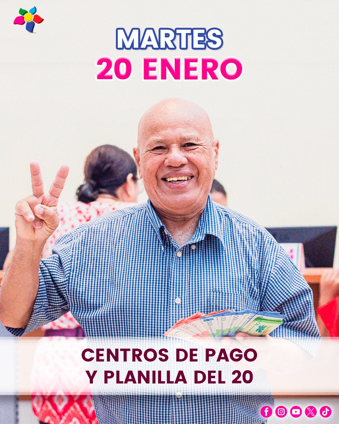 Martes 20 de enero | Centros de Pago y Planilla del 20