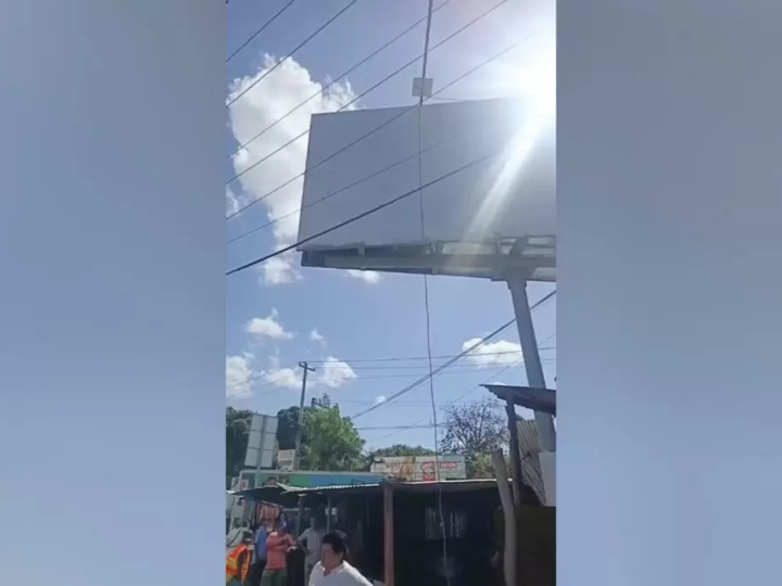 Tragedia en carretera a Masaya: Obrero fallece al caer desde megarótulo en Veracruz