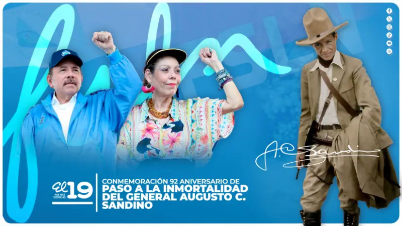 En Vivo: Acto central en conmemoración del 92.º aniversario del tránsito a la inmortalidad del General Sandino