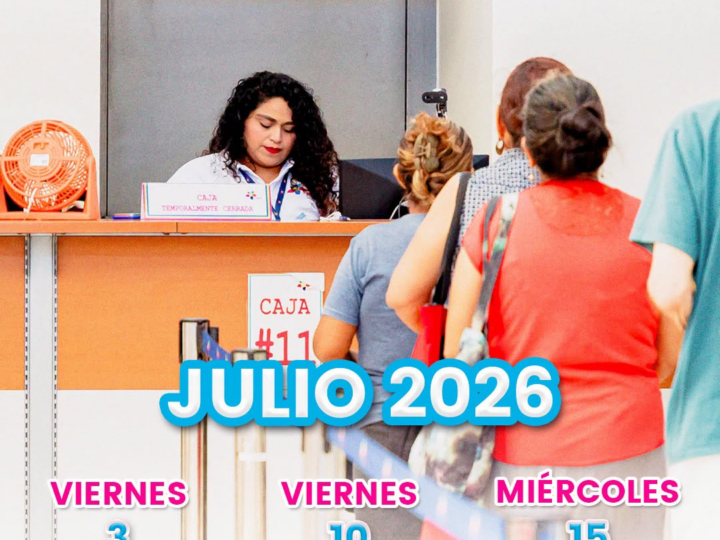 Calendario de pago de pensiones correspondiente al mes de julio 2026