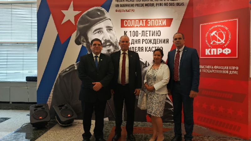 Participamos en centenario del Comandante Fidel celebrado en Moscú