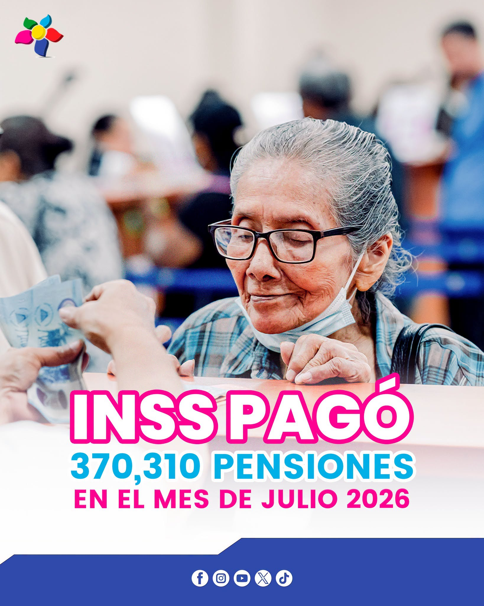INSS pagó 370,310 pensiones