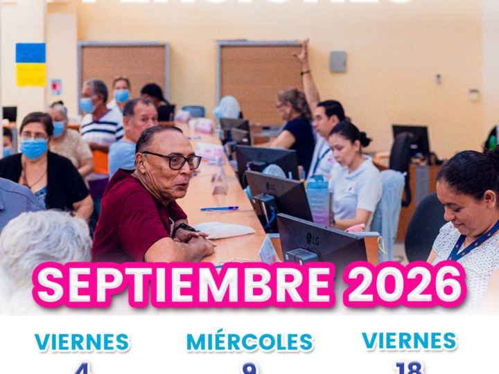 Calendario de Pagos Septiembre-INSS