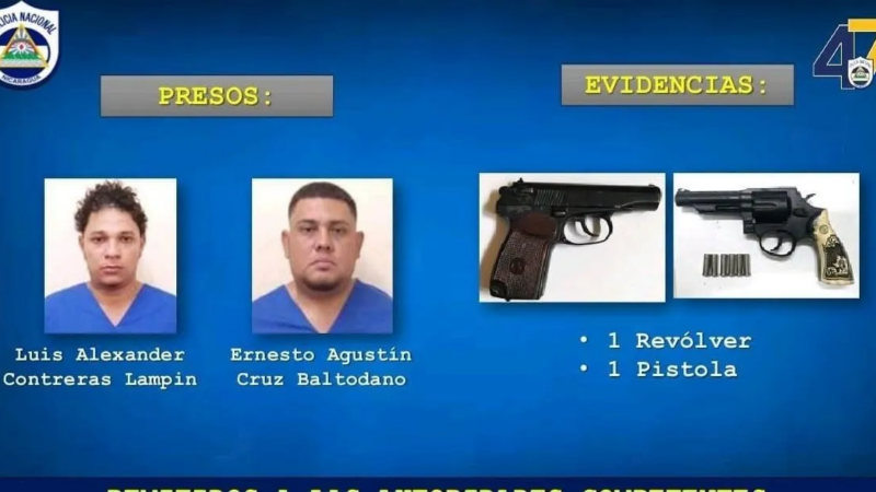 Presentan a autores de doble asesinato de pareja en Nagarote