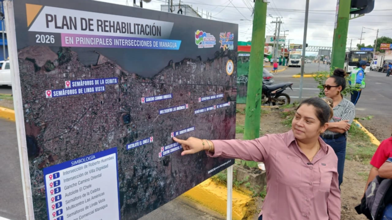 Inician plan de rehabilitación de 11 intersecciones viales en Managua