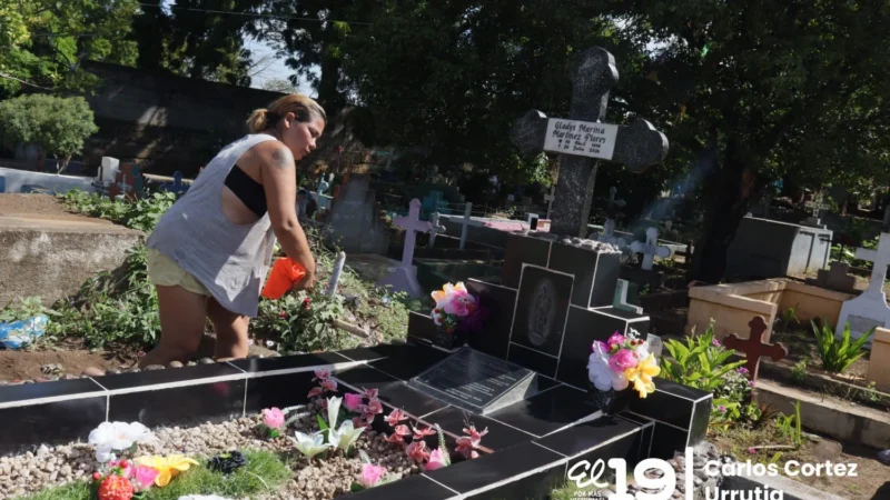 Familias limpian y embellecen tumbas en vísperas del Día de los Fieles Difuntos