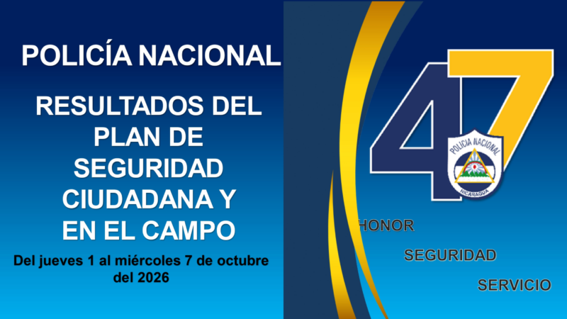 Plan de Seguridad Ciudadana refuerza acciones preventivas en Nicaragua