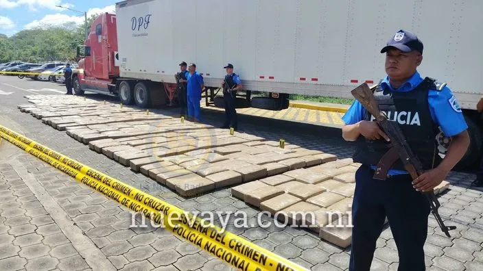 Policía Nacional de Nicaragua incauta casi dos toneladas de marihuana en el puesto fronterizo El Guasaule